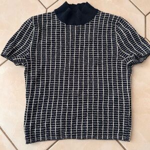 Anthropologie Maeve Navy and Cream Shirt